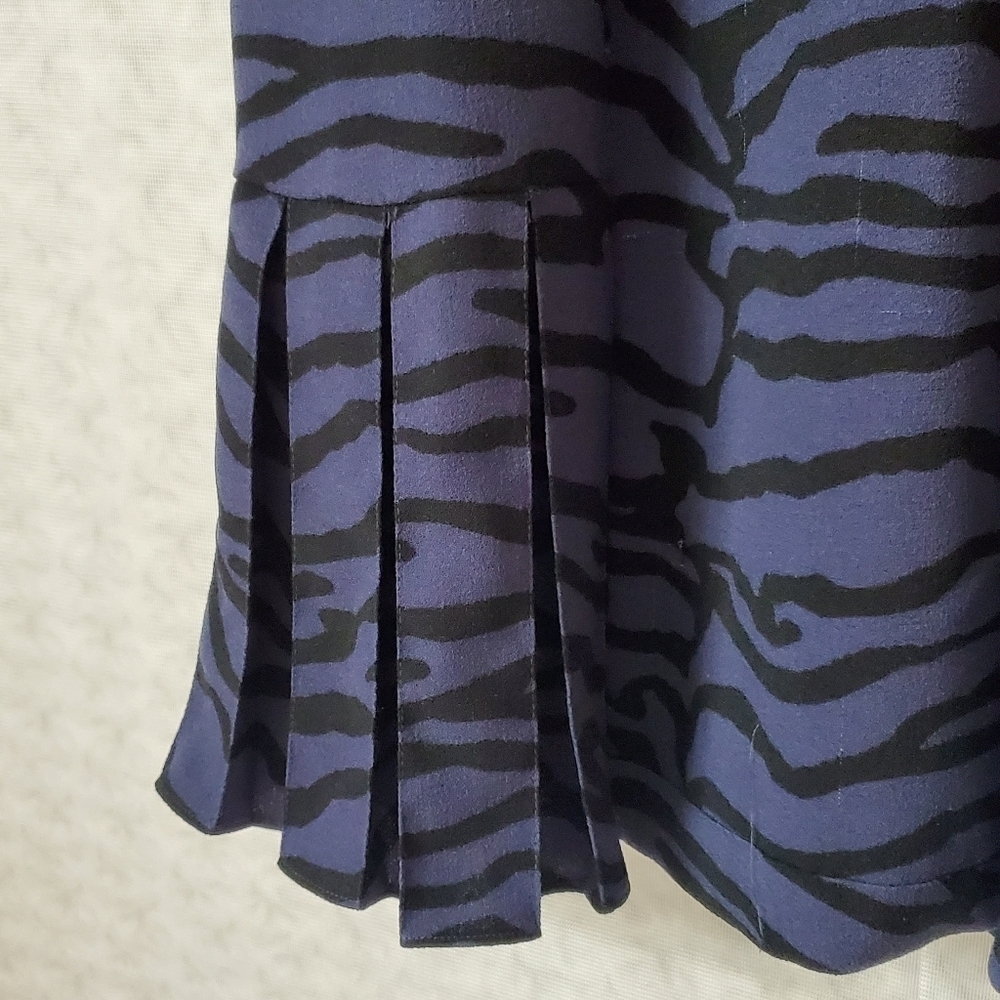 Rebecca Taylor Blue Zebra Print Dress - Picture 5 of 6